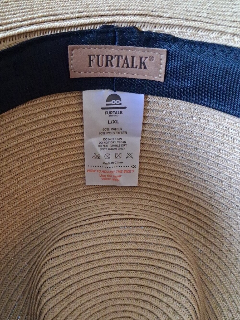 Furtalk Cowboy Hat With Faux Leather Trim L/XL - Picture 2 of 6